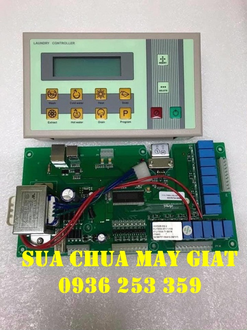Màn hình và Main điều khiển điện máy giặt công nghiệp - sử dụng cho dịch vụ sửa chữa thay thế cho máy giặt sấy công nghiệp