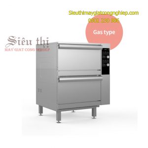 Tủ nấu hấp cơm công nghiệp 2 tầng màn hình Analog cho 100 người ăn PMRCPE-100P/N Prime
