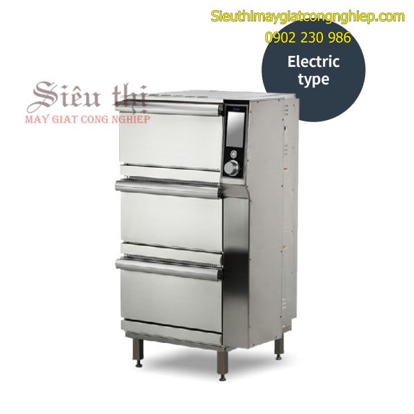 Tủ nấu hấp cơm công nghiệp 3 tầng màn hành cảm ứng LCD dùng điện PMRCE-150E Prime