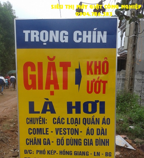 Vận chuyển máy giặt công nghiệp tới tiệm giặt ở Bắc Giang