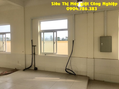 Mặt bằng lắp máy giặt công nghiệp cho tiệm giặt ở SaPa 