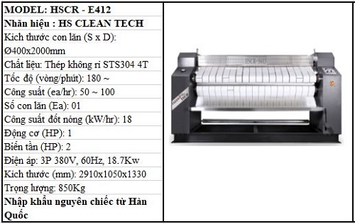 Thông số kỹ thuật máy Là công nghiệp