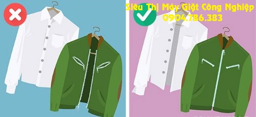 Không kéo khóa quần áo có thể làm hỏng những quần áo giặt chung khác