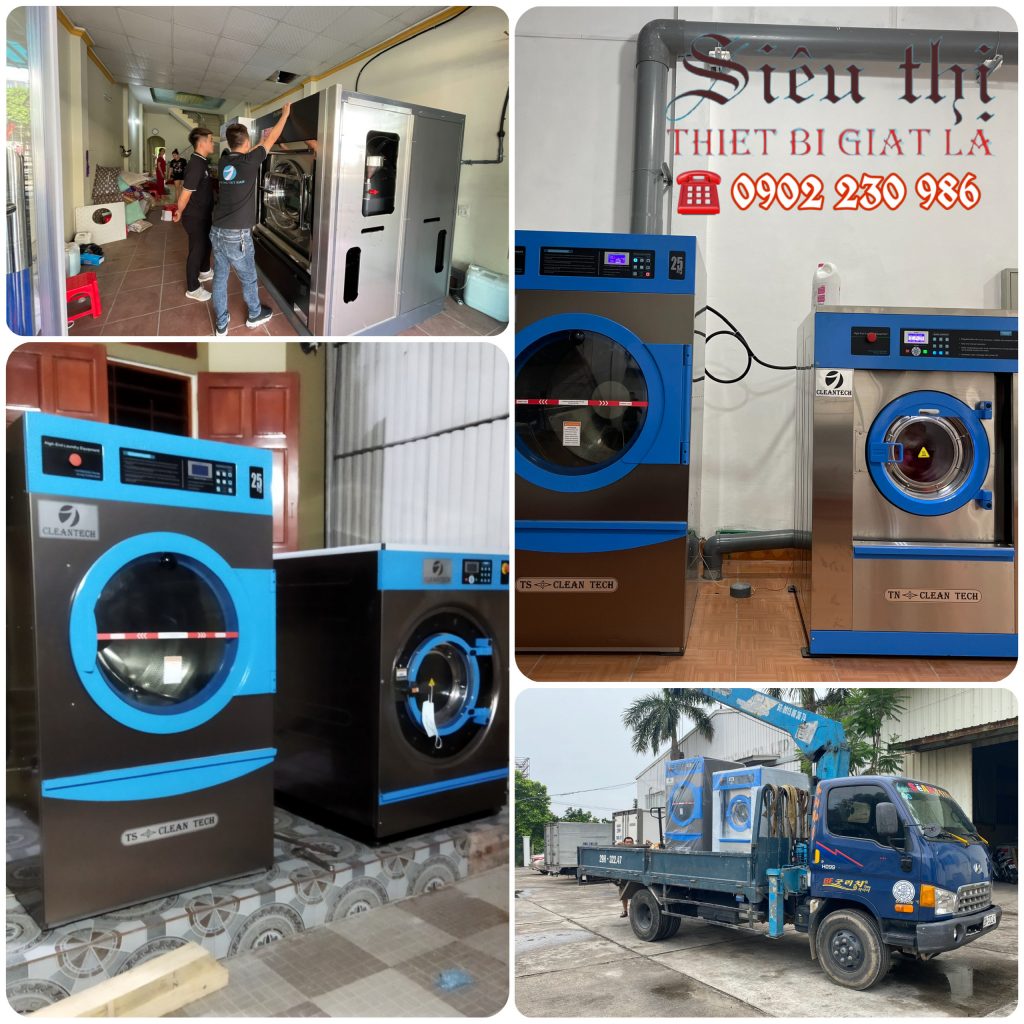 Mô hình máy giặt công nghiệp di động cho tiệm giặt, dịch vụ giặt là di động