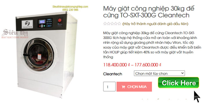 Máy giặt công nghiệp chân cứng Cleantech công suất 30kg với giá chị đầu tư tối ưu từ 160 triệu, là giải pháp lựa chọn tốt cho các trung tâm y tế và cơ sở chăm sóc sức khỏe