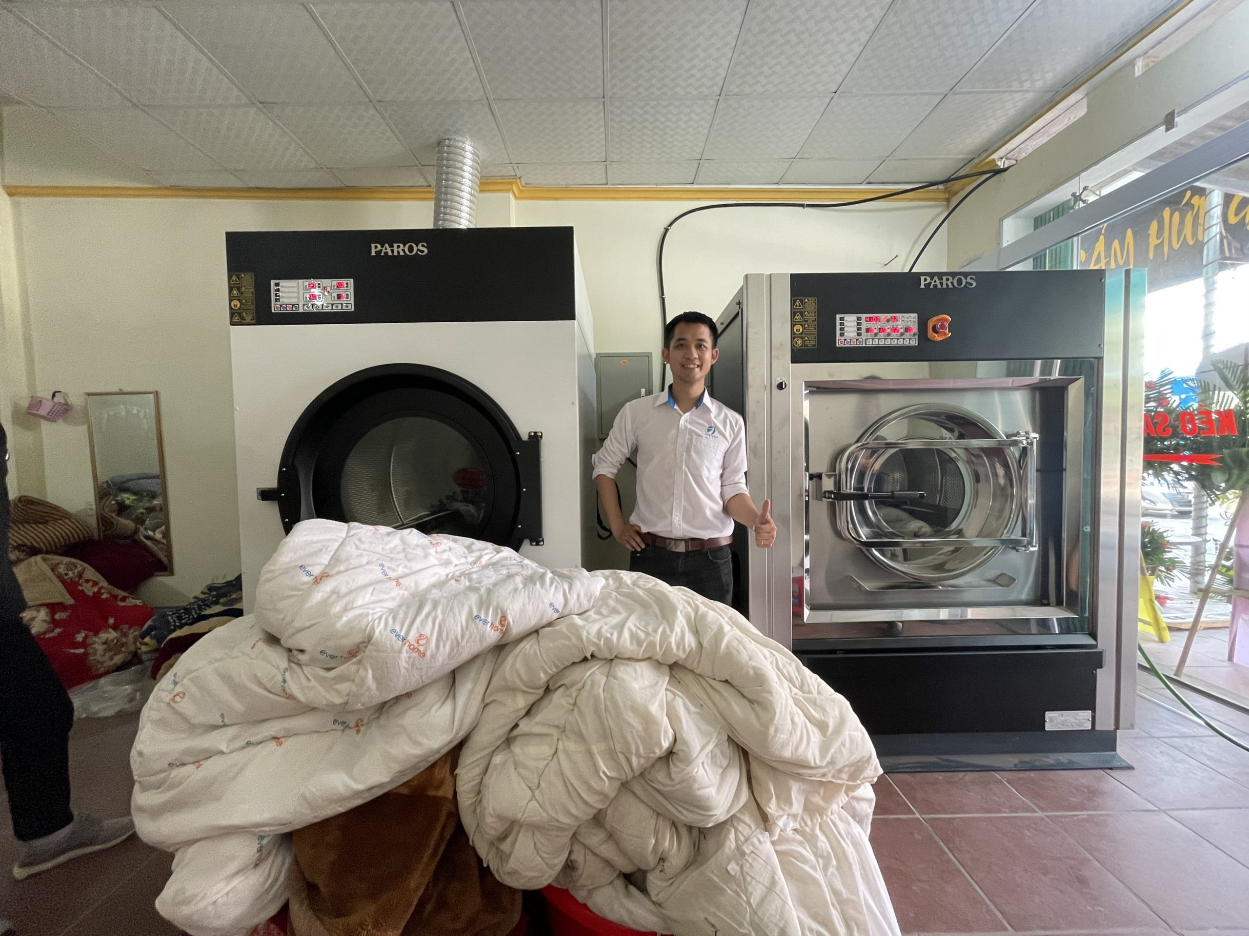 Công suất máy giặt công nghiệp tính bằng kg