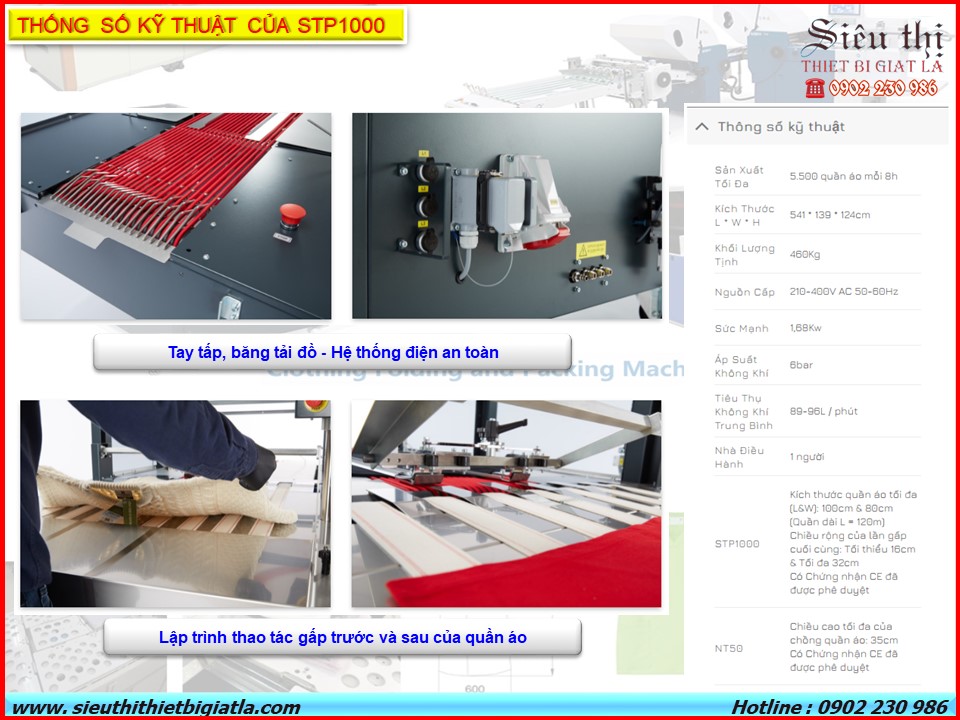 Tính năng và thông số kỹ thuật máy gấp STP1000