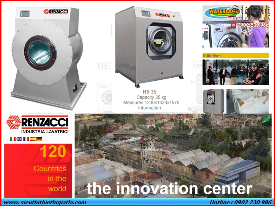 Máy giặt công nghiệp 35kg Renzacci - Ý