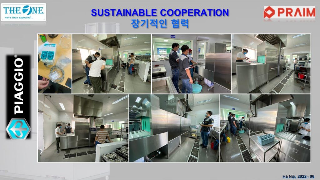 Siêu thị thiết bị giặt là cung cấp máy rửa khay bát công nghiệp cho nhà máy PIAGIO