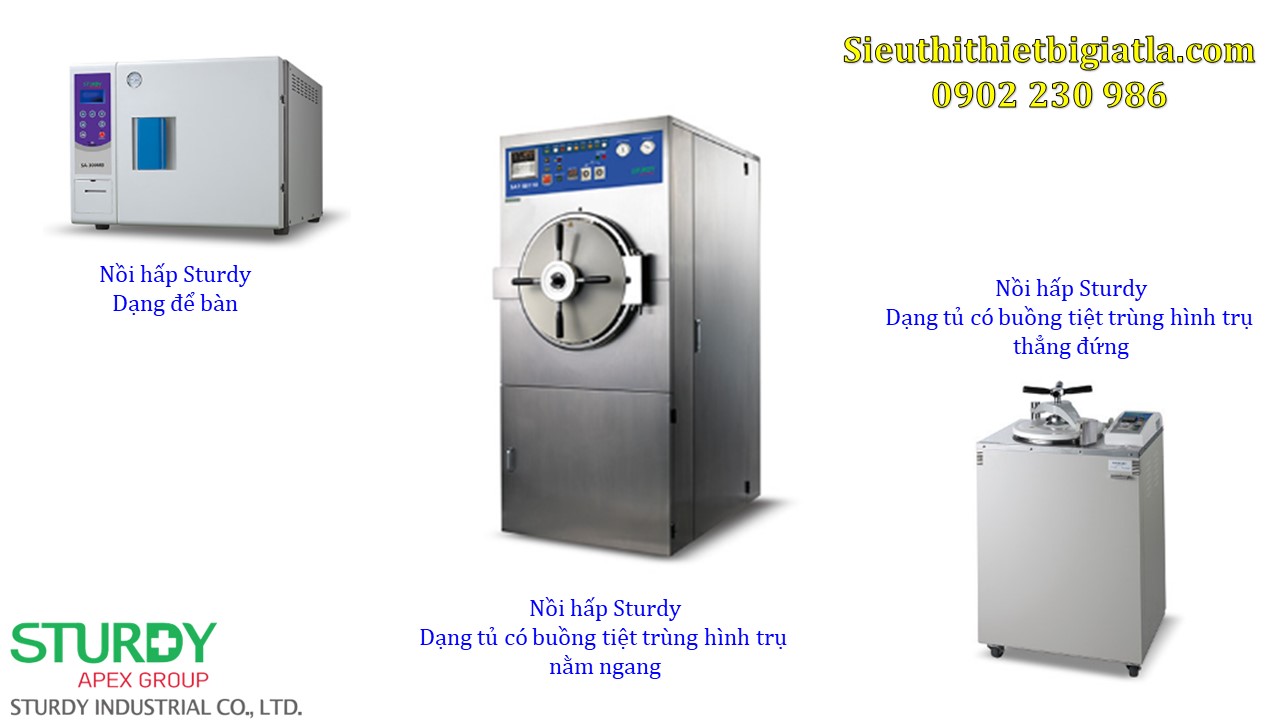 Phân loại Nồi hấp tiệt trùng Sturdy theo hình dạng và vị trí để