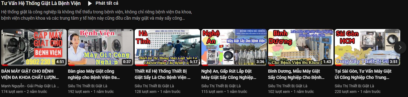 Máy giặt công nghiệp sử dụng cho hệ thống giặt là trong Bệnh viện