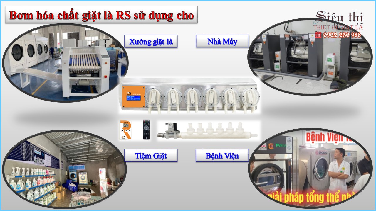 Ứng dụng của bơm hóa chất tự động RS trong giặt là