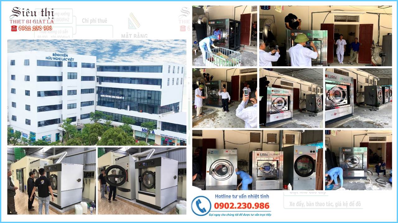Cung cấp máy giặt sấy công nghiệp tự động cho bệnh viện hữu nghị lạc việt
