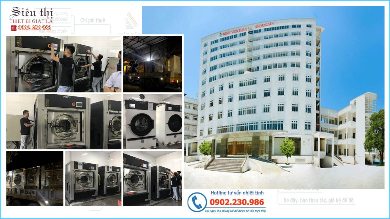 Cung cấp máy giặt sấy công nghiệp tự động cho bệnh viện than khoáng sản