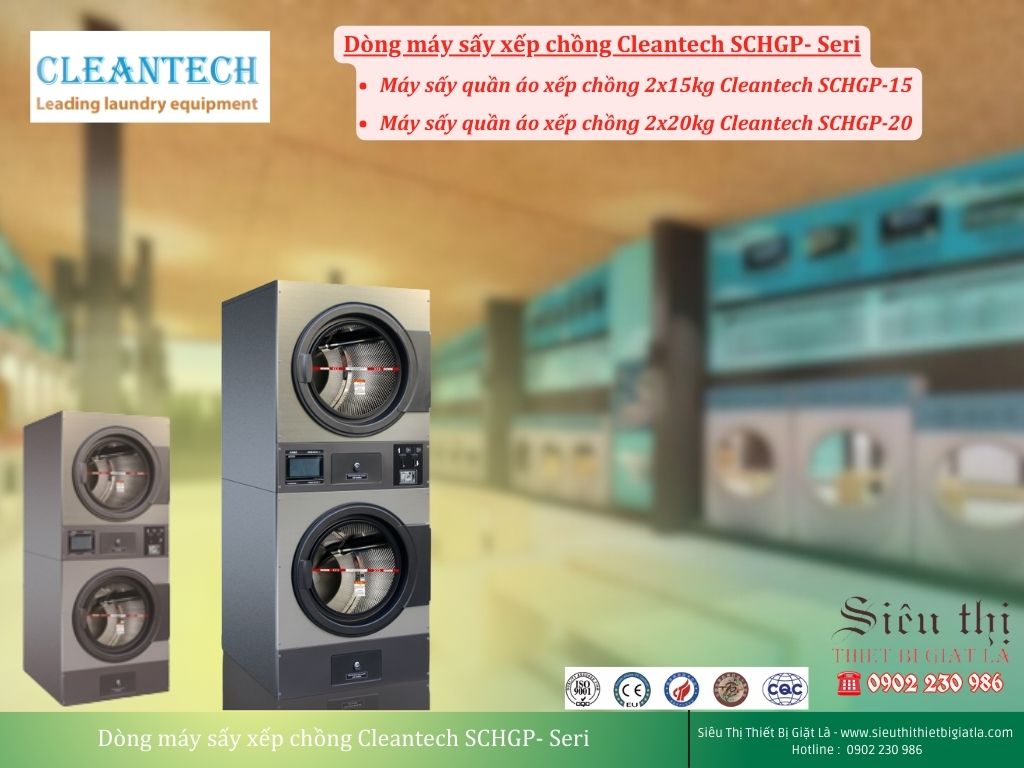Dòng máy sấy xếp chồng Cleantech SCHGP- Seri