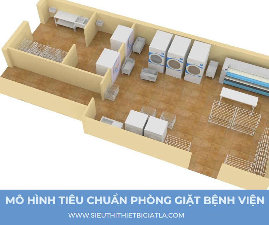 Mô hình tiêu chuẩn phòng giặt bệnh viện