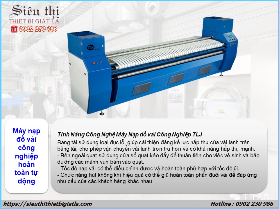 Máy nạp đồ vải công nghiệp hoàn toàn tự động TLJ Laundry