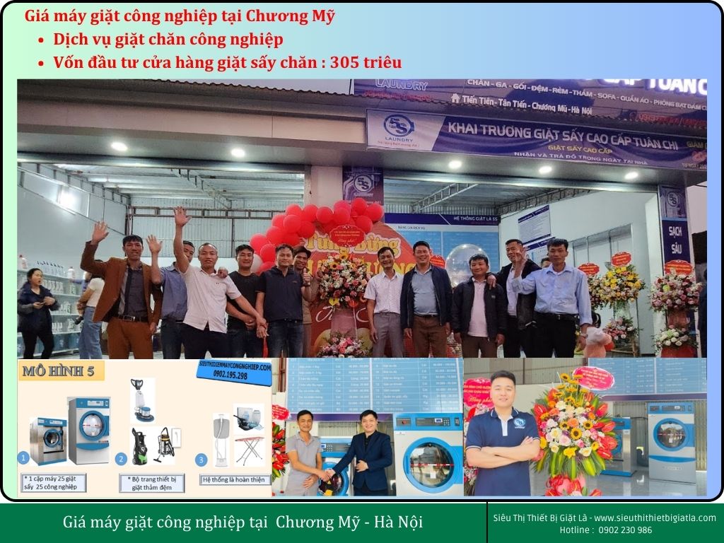 Full Vốn đầu tư dịch vụ giặt chăn công nghiệp tại Chương Mỹ : 305 triêu
