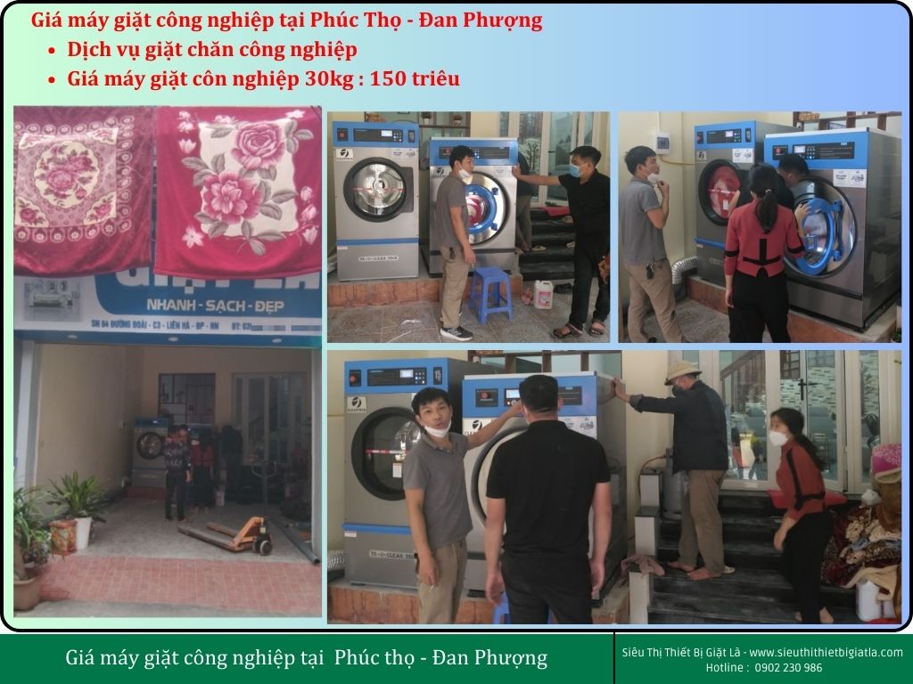 Giá máy giặt côn nghiệp 30kg : 150 triêu