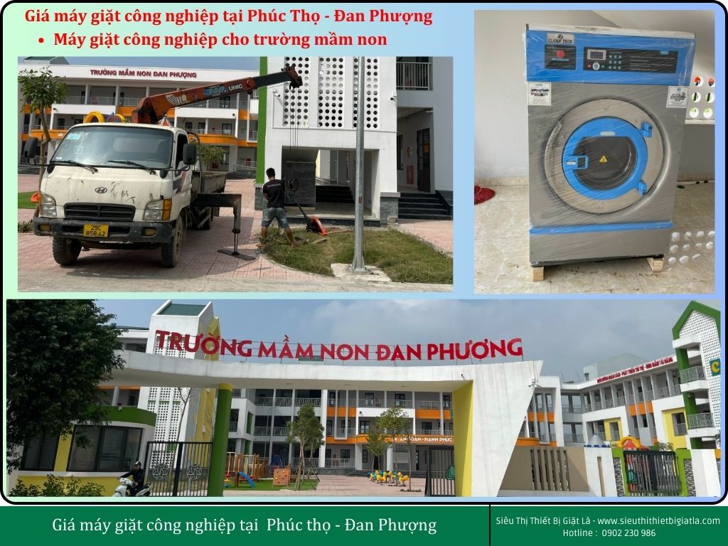 Máy giặt công nghiệp cho trường mầm non