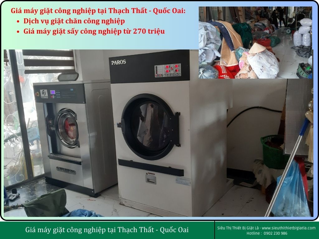 Máy giặt sấy chăn công nghiệp giá từ 270 triêu tại Quốc Oai