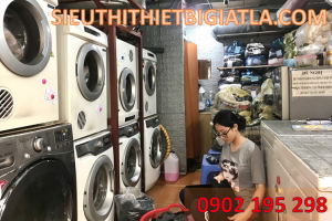 Tiệm giặt sử dụng máy giặt dân dụng