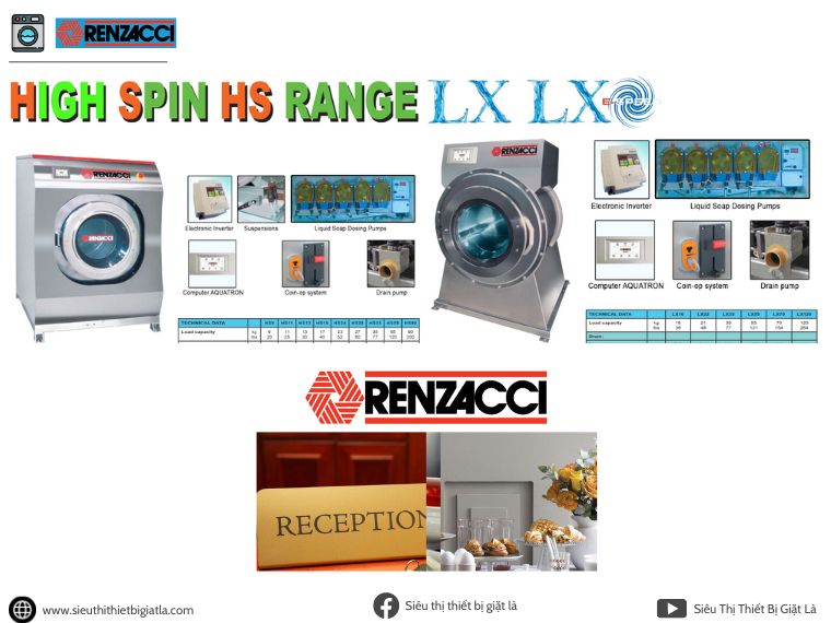 Máy giặt công suất lớn Renzacci