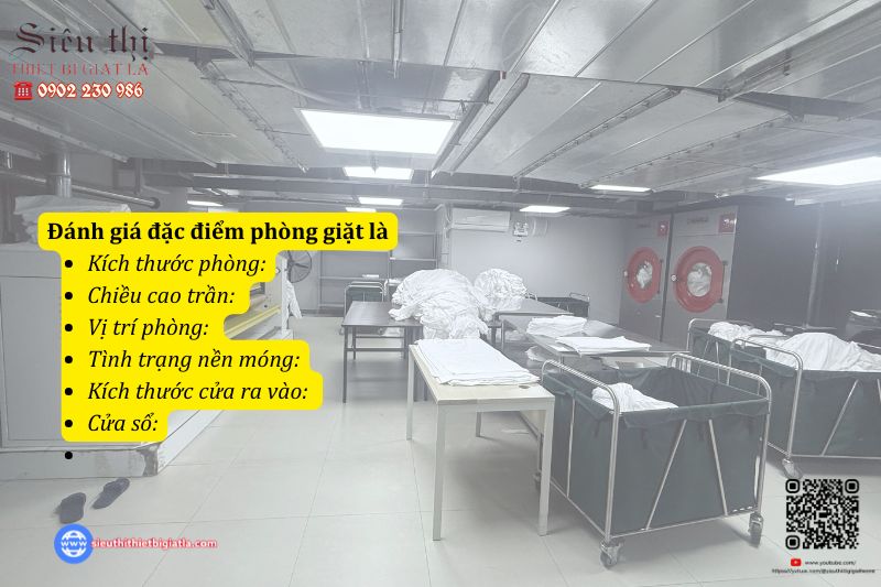 Đánh giá đặc điểm phòng giặt là cho hệ thống giặt là khách sạn resort