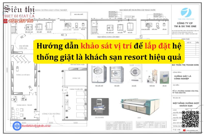 Hướng dẫn khảo sát vị trí để lắp đặt hệ thống giặt là khách sạn resort hiệu quả