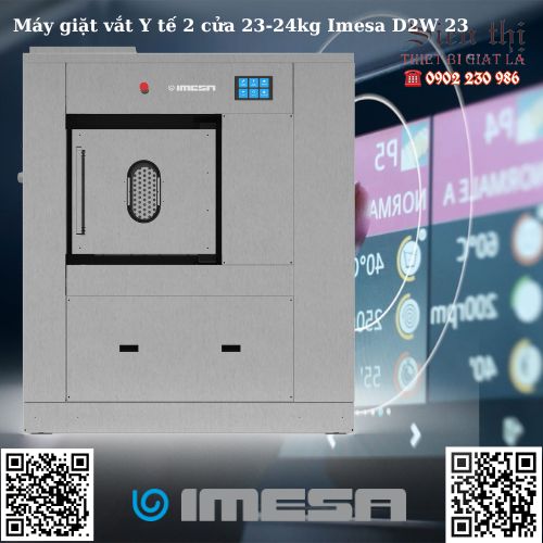 Máy giặt vắt Y tế 2 cửa 23-24kg Imesa D2W 23