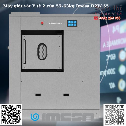 Máy giặt vắt Y tế 2 cửa 55-63kg Imesa D2W 55