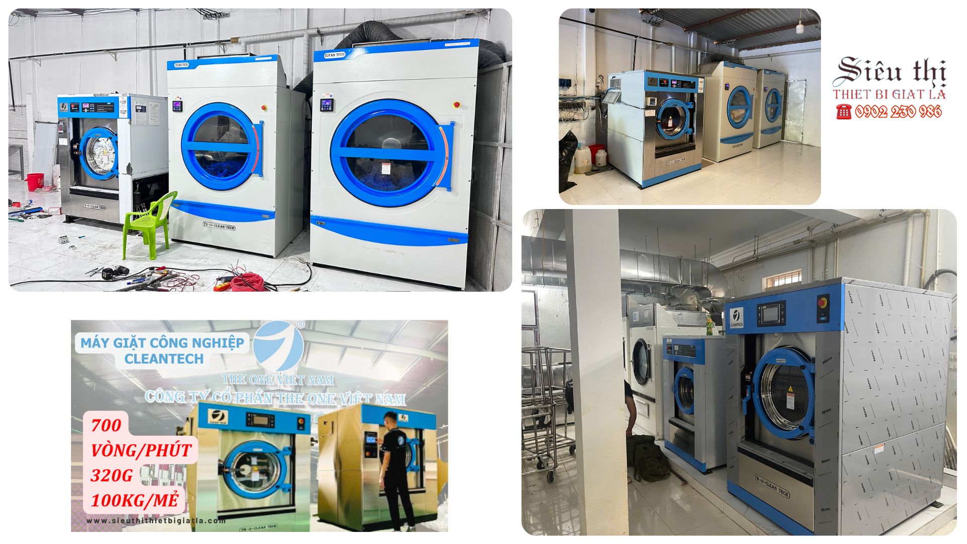 Máy giặt sấy công nghiệp Cleantech
