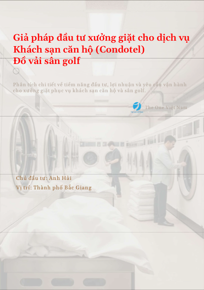 Giải pháp xưởng giặt Condotel - Sân golf Bắc Giang