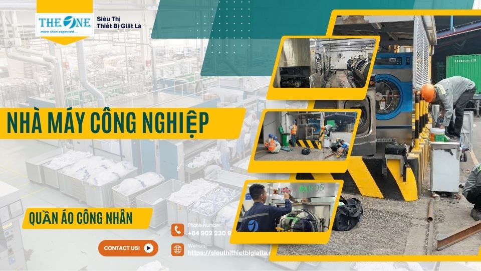 Mô hình xưởng giặt công nghiệp tại khu công nghiệp