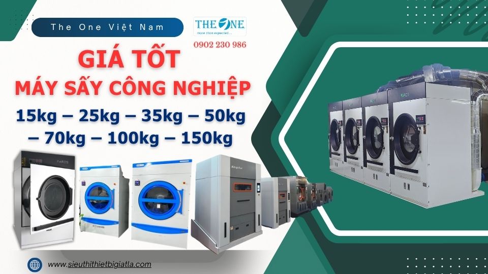 Bán Máy Sấy Công Nghiệp Giá Tốt 15kg 25kg 35kg 50kg 70kg 100kg150kg