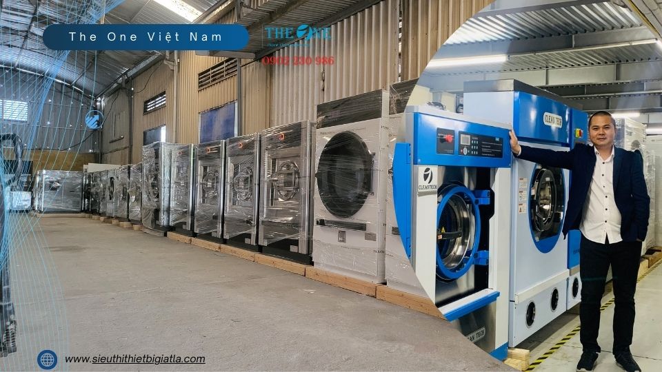 Các dòng máy giặt công nghiệp phổ biến tại tổng kho