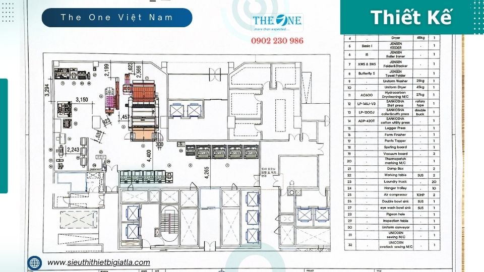Giải pháp thiết kế tối ưu công suất & nhân sự cho khu giặt là