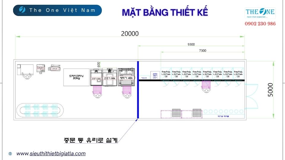 Mặt bằng thiết kế Thông Minh Của Tiệm Giặt Ủi Hiện Đại Máy Giặt Bỏ Xu