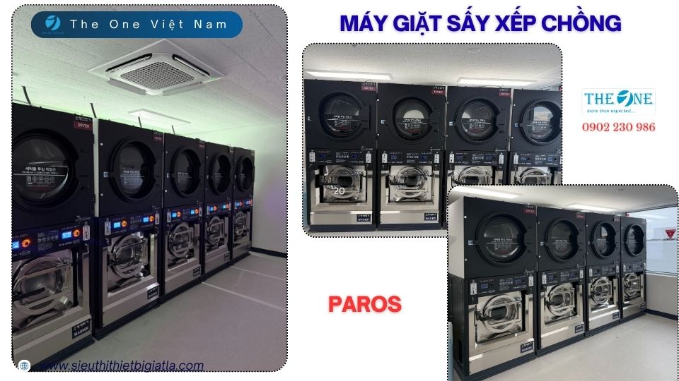 Máy giặt sấy xếp chồng Paros