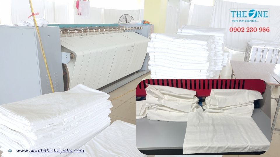 Những khó khăn khi gấp khăn ga giường trong khách sạn – xưởng giặt lớn