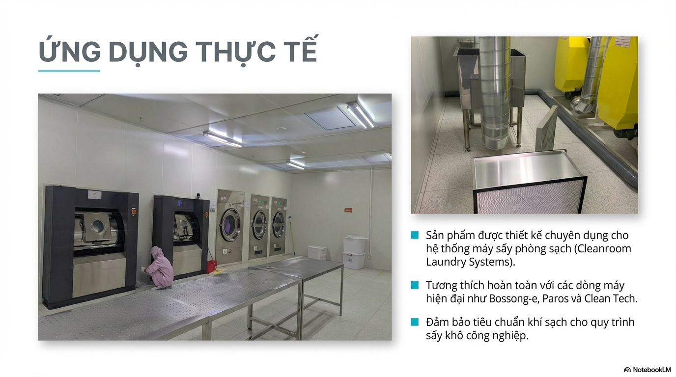 Tiêu chuẩn tấm lọc HEPA cho máy sấy sạch