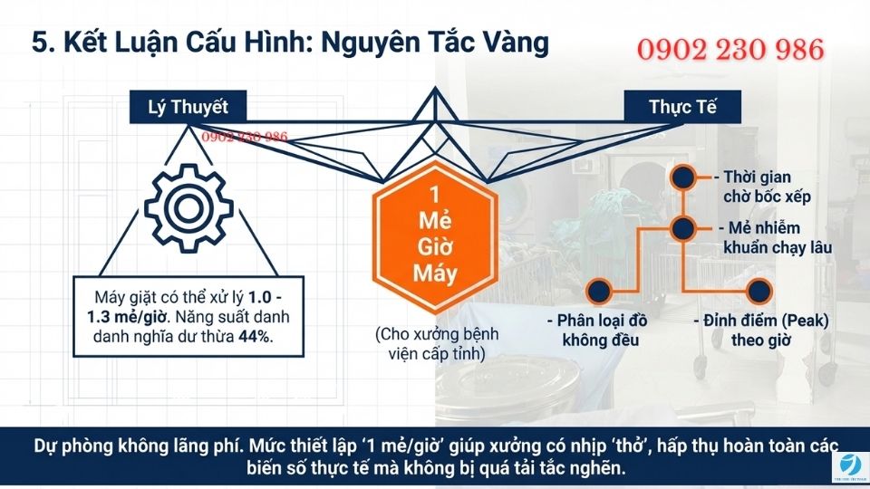 Nguyên Tắc tính toán công suất máy giặt bệnh viện